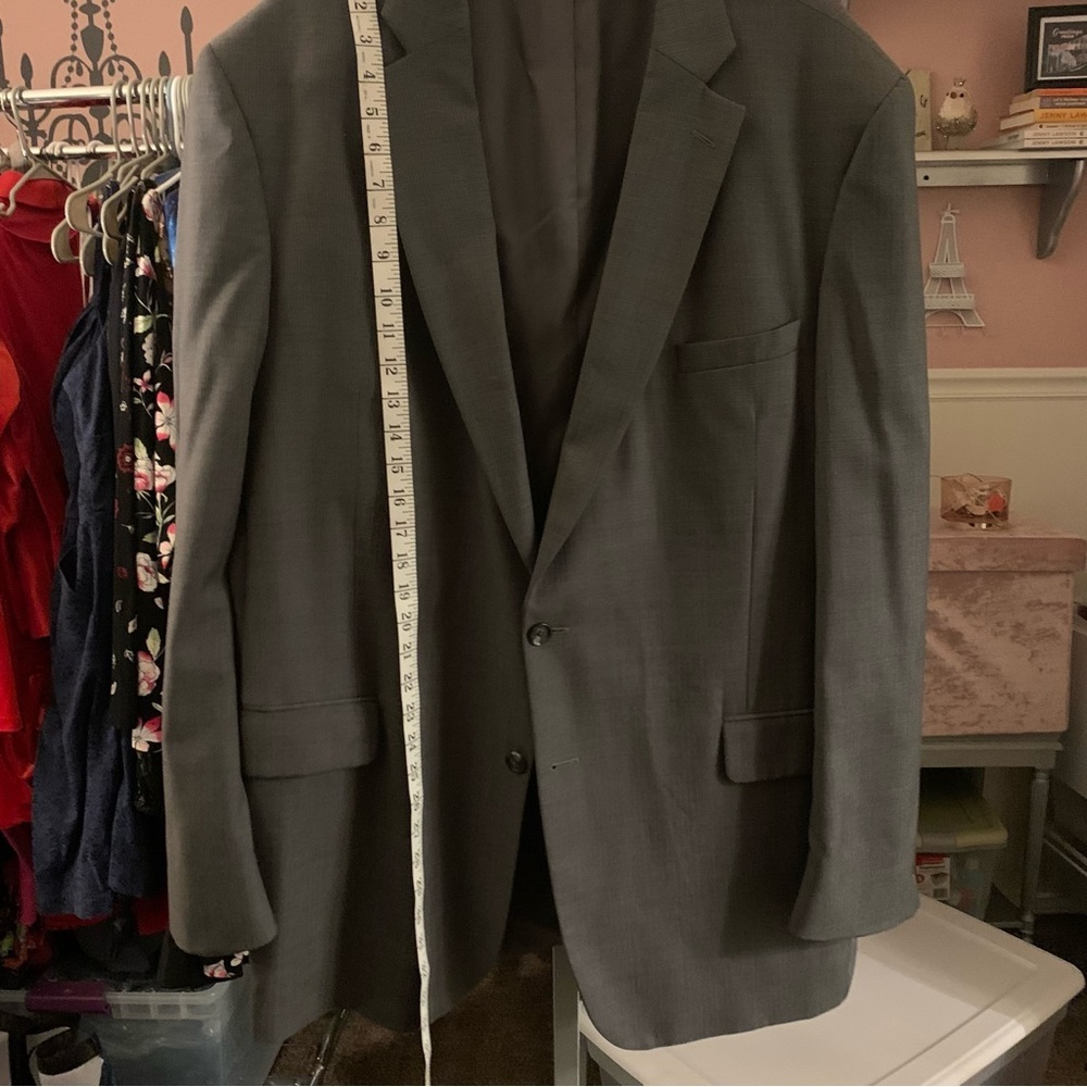 Claiborne Men’s Blazer, Grey, 100% Wool, 50L - Picture 10 of 11